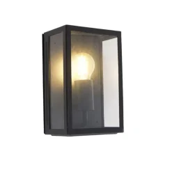 QAZQA Smart buiten wandlamp zwart 25,5 incl. WiFi A60 IP44 - Rotterdam