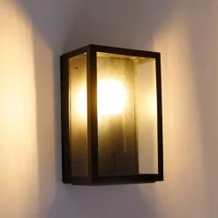 QAZQA Smart buiten wandlamp zwart 25,5 incl. WiFi A60 IP44 - Rotterdam