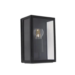 QAZQA Smart buiten wandlamp zwart 25,5 incl. WiFi A60 IP44 - Rotterdam