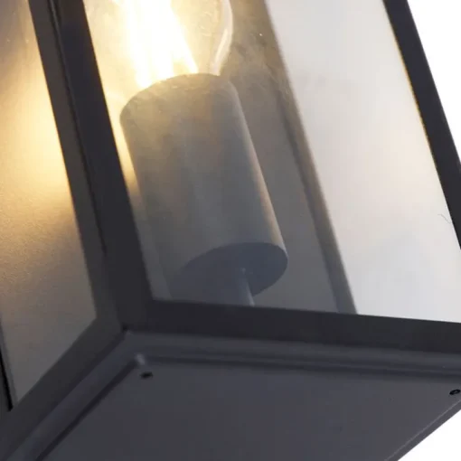 QAZQA Smart buiten wandlamp zwart 25,5 incl. WiFi A60 IP44 - Rotterdam