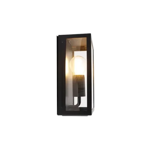 QAZQA Smart buiten wandlamp zwart 25,5 incl. WiFi A60 IP44 - Rotterdam