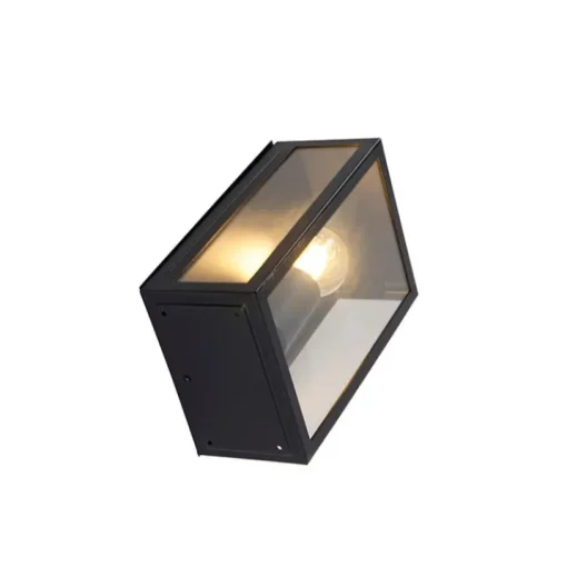QAZQA Smart buiten wandlamp zwart 25,5 incl. WiFi A60 IP44 - Rotterdam
