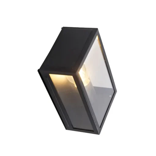 QAZQA Smart buiten wandlamp zwart 25,5 incl. WiFi A60 IP44 - Rotterdam
