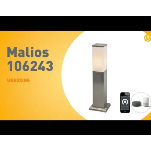 QAZQA Smart buitenlamp 45 cm staal incl. Wifi P45 - Malios