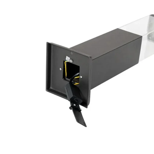 QAZQA Smart buitenlamp paal donkergrijs met smoke 45 cm Incl. Wifi - Malios
