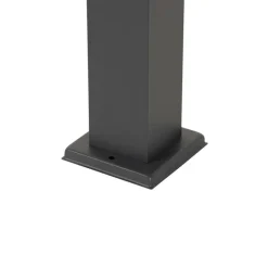 QAZQA Smart buitenlamp paal donkergrijs met smoke 45 cm Incl. Wifi - Malios