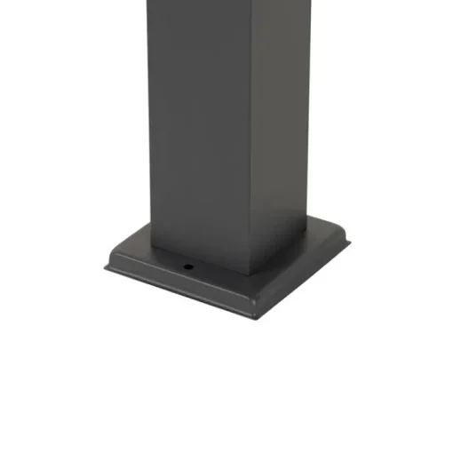 QAZQA Smart buitenlamp paal donkergrijs met smoke 45 cm Incl. Wifi - Malios