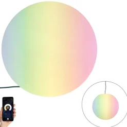 QAZQA Smart buitenlamp wit 56 cm incl. Wifi A60 IP65 - Nura