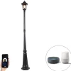 QAZQA Smart buitenlantaarn zwart 200 cm IP44 incl. Wifi ST64 - Havana
