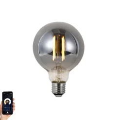 LUUMR Smart E27 dimbare LED lamp G95 smoke 4.9W 150 lm 1800K