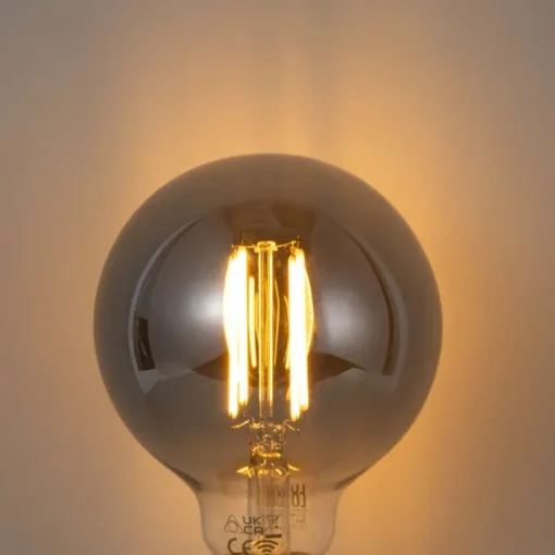 LUUMR Smart E27 dimbare LED lamp G95 smoke 4.9W 150 lm 1800K