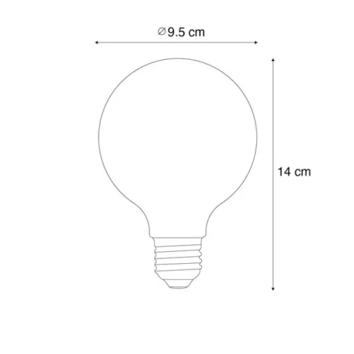 LUUMR Smart E27 dimbare LED lamp G95 helder 7W 806 lm 2700-6500K