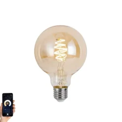 LUUMR Smart E27 dimbare LED lamp G95 amber 4.9W 320 lm 2500K