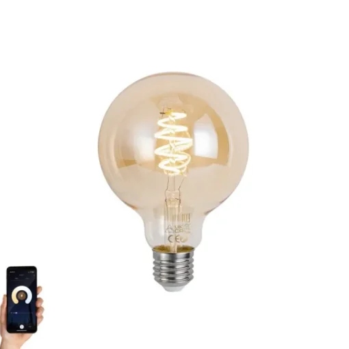 LUUMR Smart E27 dimbare LED lamp G95 amber 4.9W 320 lm 2500K