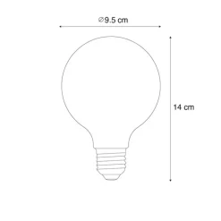 LUUMR Smart E27 dimbare LED lamp G95 amber 4.9W 320 lm 2500K