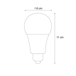 LUUMR Smart E27 LED lamp A60 mat RGBW 9W 806 lm 2700-6500K