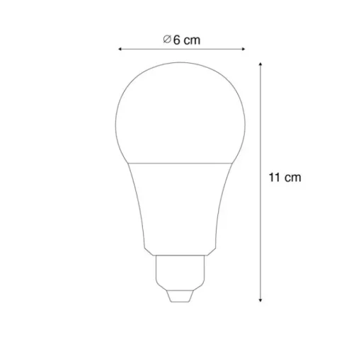 LUUMR Smart E27 LED lamp A60 mat RGBW 9W 806 lm 2700-6500K