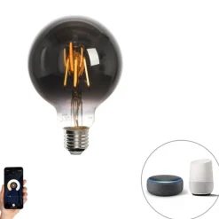 LUEDD Smart E27 LED lamp G95 smoke 4W 60 lm 1800-3000K