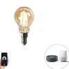LUEDD Smart E14 LED lamp P45 goud 4,9W 470 lm 1800-4000K