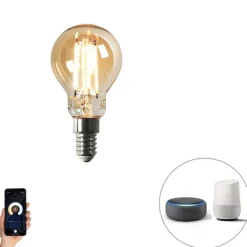 LUEDD Smart E14 LED lamp P45 goud 4,9W 470 lm 1800-4000K