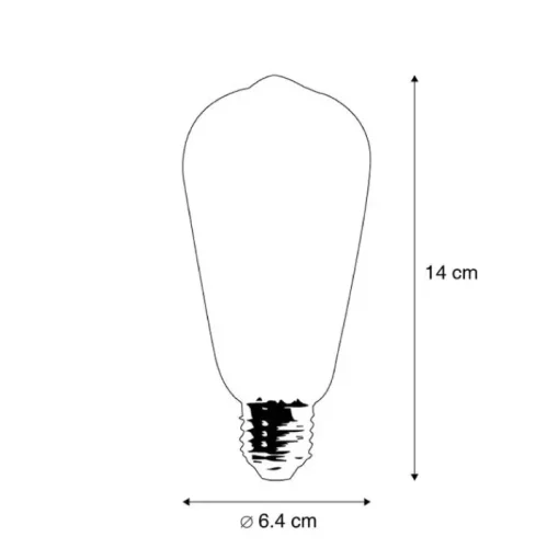LUEDD Smart E27 LED lamp ST64 4,5W 470 lm 1800-4000K
