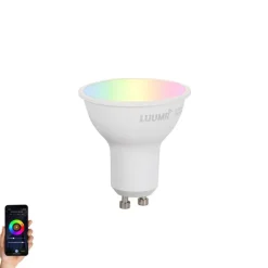 LUUMR Smart GU10 50mm dimbare LED lamp opaal 4.7W 400 lm 2700-6500K