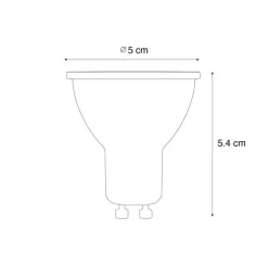 LUUMR Smart GU10 50mm dimbare LED lamp opaal 4.7W 400 lm 2700-6500K
