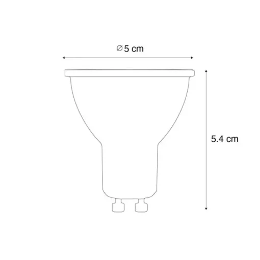 LUUMR Smart GU10 50mm dimbare LED lamp opaal 4.7W 400 lm 2700-6500K