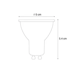 LUEDD Smart GU10 50mm LED lamp helder 4.7W 400 lm 2200-2400K