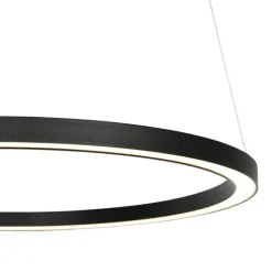 QAZQA Smart hanglamp zwart 60 cm incl. LED en RGBW  - Girello