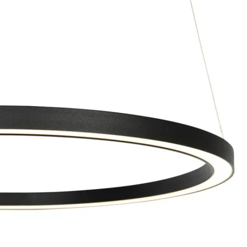 QAZQA Smart hanglamp zwart 60 cm incl. LED en RGBW  - Girello