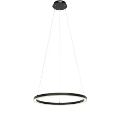 QAZQA Smart hanglamp zwart 60 cm incl. LED en RGBW  - Girello