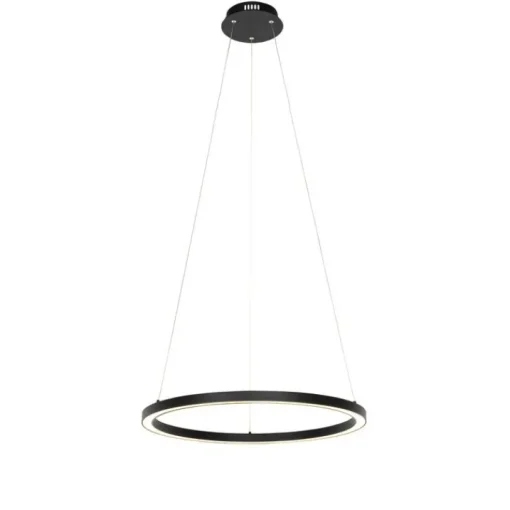 QAZQA Smart hanglamp zwart 60 cm incl. LED en RGBW  - Girello