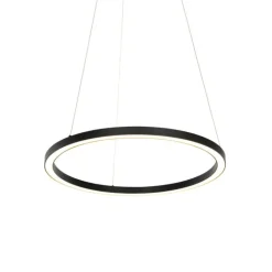 QAZQA Smart hanglamp zwart 60 cm incl. LED en RGBW  - Girello