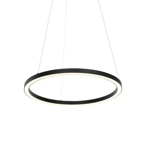 QAZQA Smart hanglamp zwart 60 cm incl. LED en RGBW  - Girello