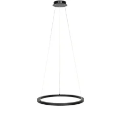 QAZQA Smart hanglamp zwart 60 cm incl. LED en RGBW  - Girello