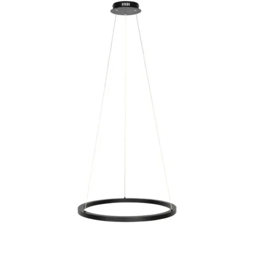 QAZQA Smart hanglamp zwart 60 cm incl. LED en RGBW  - Girello