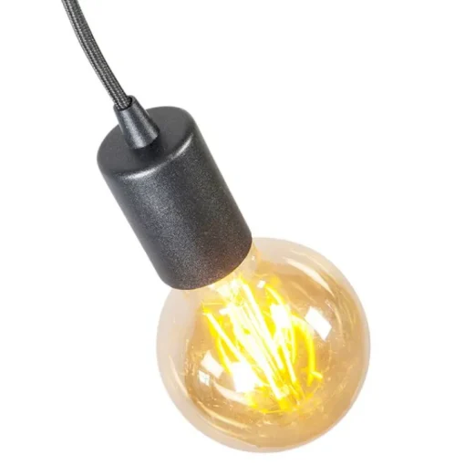 QAZQA Smart hanglamp zwart incl. Wifi G95 - Facil