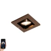 QAZQA Smart inbouwspot donkerbrons draai en kantelbaar incl. Wifi GU10 50mm - Qure