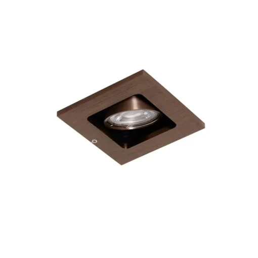 QAZQA Smart inbouwspot donkerbrons draai en kantelbaar incl. Wifi GU10 50mm - Qure