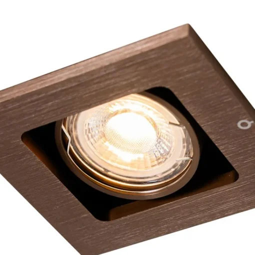 QAZQA Smart inbouwspot donkerbrons draai en kantelbaar incl. Wifi GU10 50mm - Qure