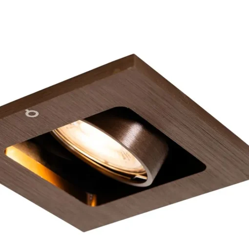 QAZQA Smart inbouwspot donkerbrons draai en kantelbaar incl. Wifi GU10 50mm - Qure