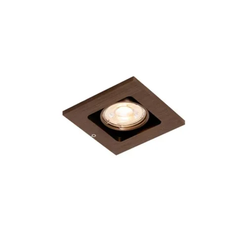 QAZQA Smart inbouwspot donkerbrons draai en kantelbaar incl. Wifi GU10 50mm - Qure