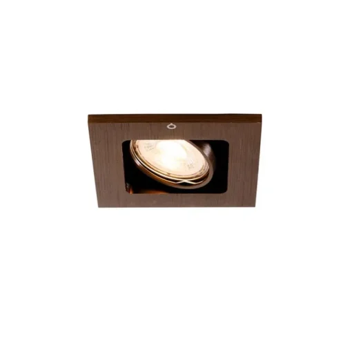 QAZQA Smart inbouwspot donkerbrons draai en kantelbaar incl. Wifi GU10 50mm - Qure