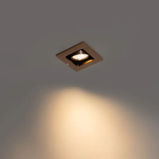 QAZQA Smart inbouwspot donkerbrons draai en kantelbaar incl. Wifi GU10 50mm - Qure