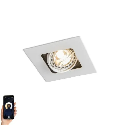QAZQA Smart inbouwspot wit incl. WiFi GU10 kantelbaar - Artemis