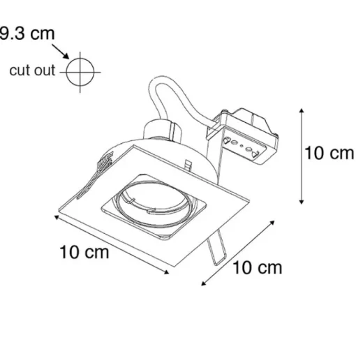 QAZQA Smart inbouwspot wit incl. WiFi GU10 kantelbaar - Artemis