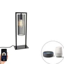 QAZQA Smart moderne tafellamp zwart incl. Wifi ST64 - Balenco Wazo