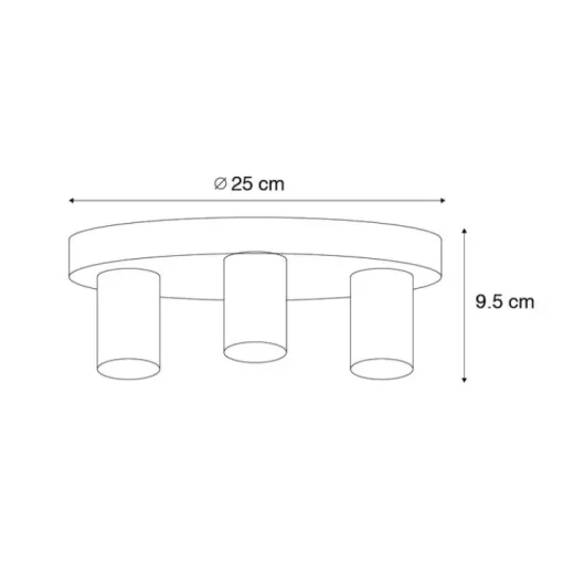 QAZQA Smart plafondlamp brons rond incl. 3 Wifi G95 - Facil