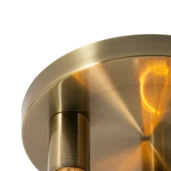 QAZQA Smart plafondlamp brons rond incl. 3 Wifi G95 - Facil